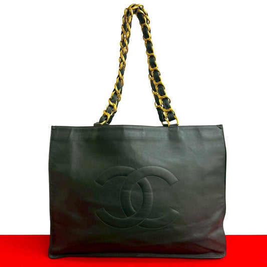 Chanel lambskin Green Tote Bag