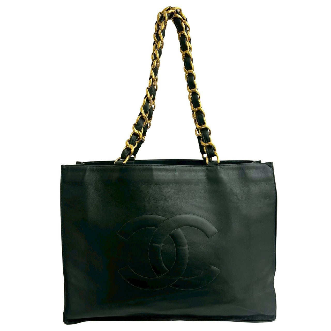 Chanel lambskin Green Tote Bag