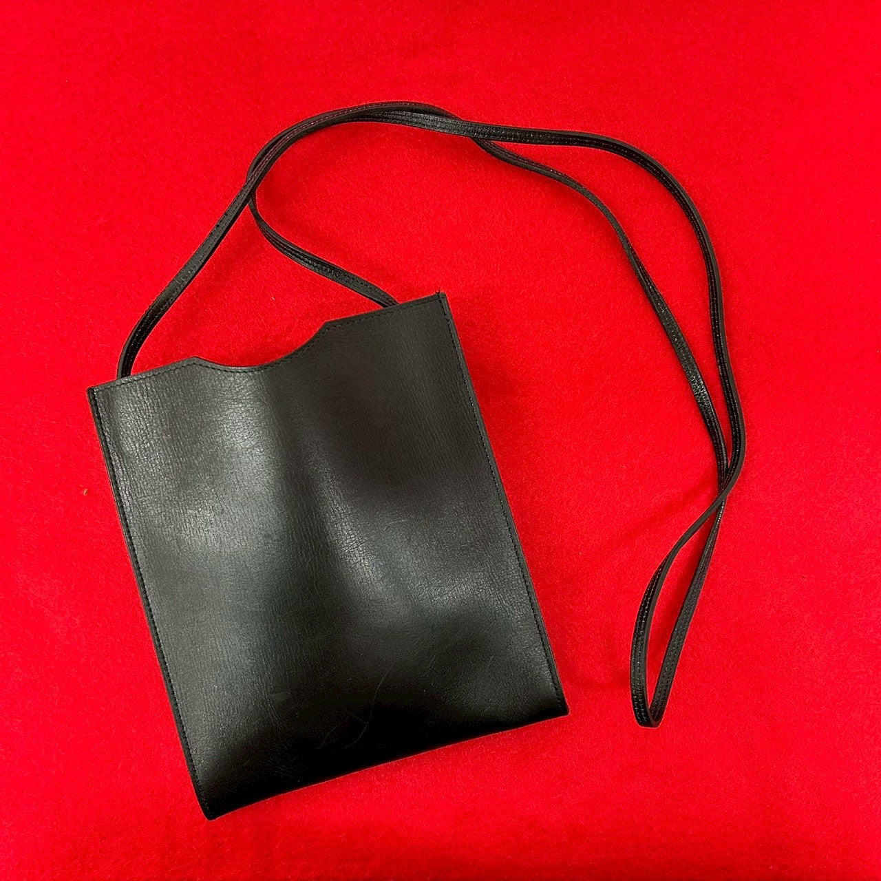 Hermes Shoulder Bag Onimetu Leather Black
