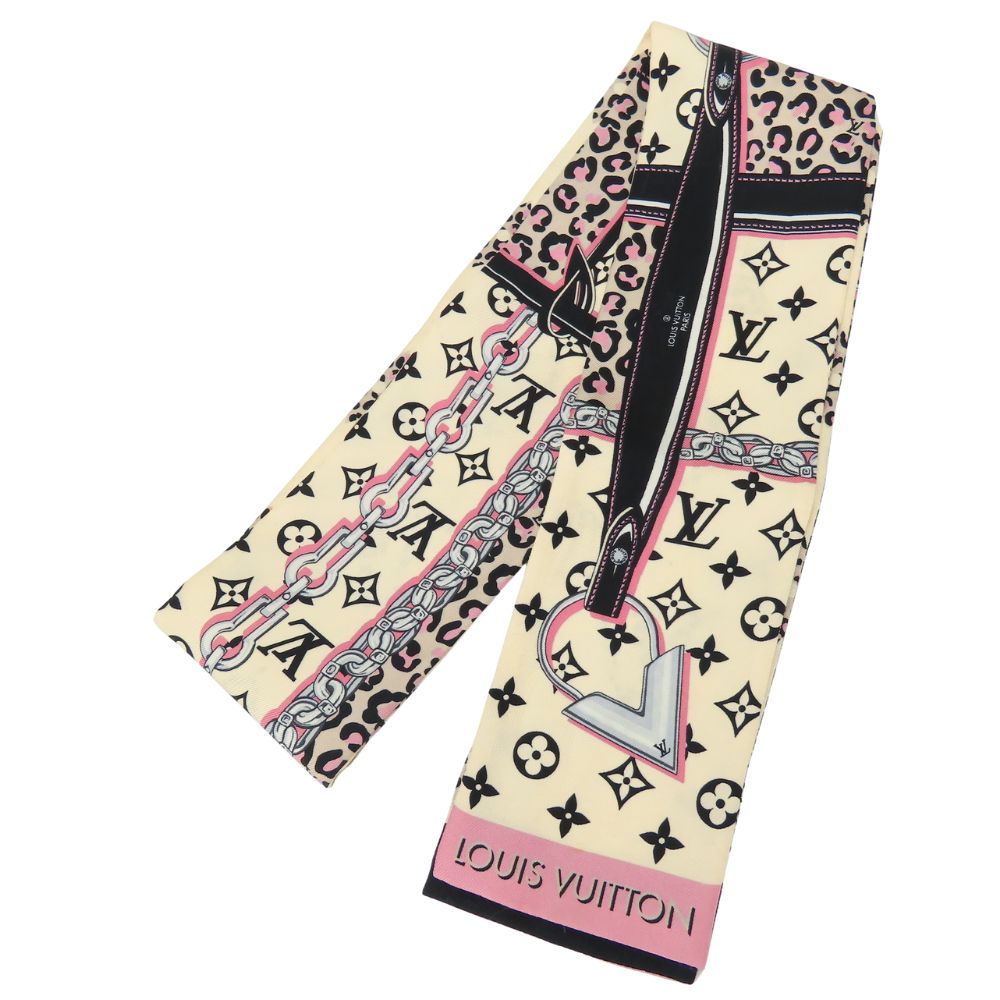 Louis Vuitton scarf M00418 silk Bando Wild Beige