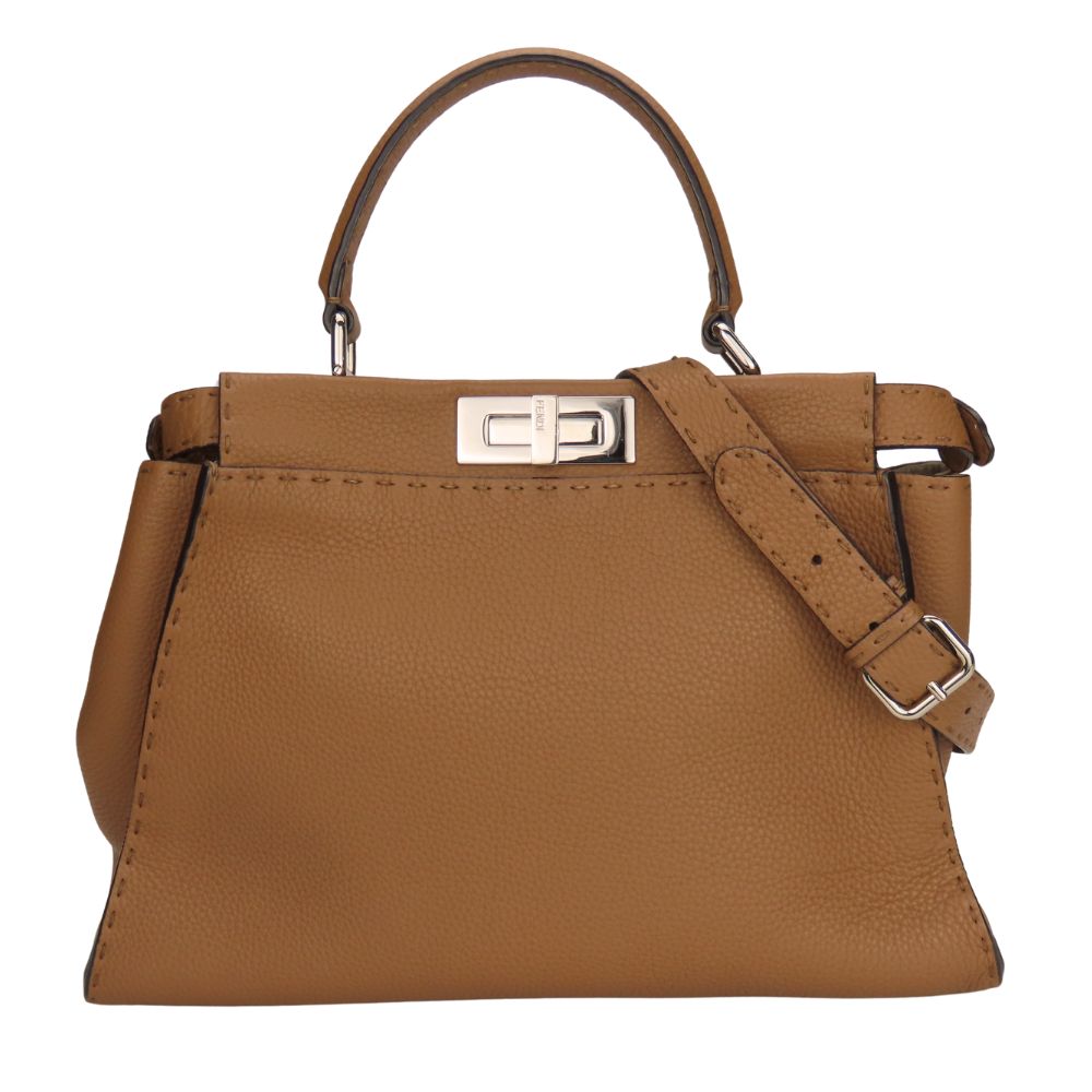Fendi Peekaboo Celeria 2Way Bag Leather Travel Bag