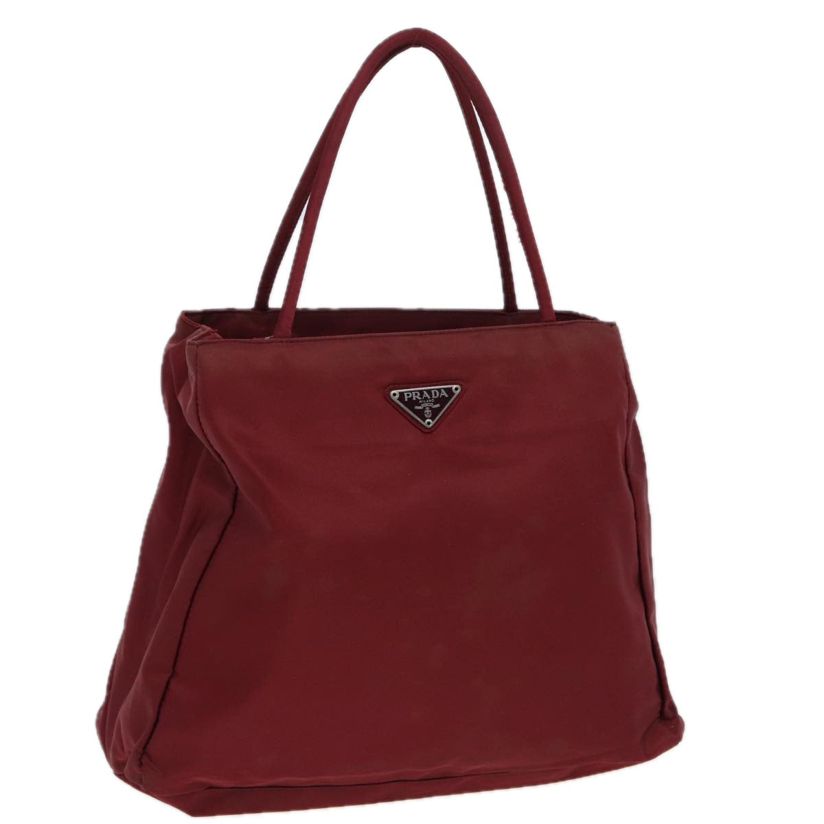 Prada Hand Bag Auth Nylon Red Travel Bag Red Auth 83951