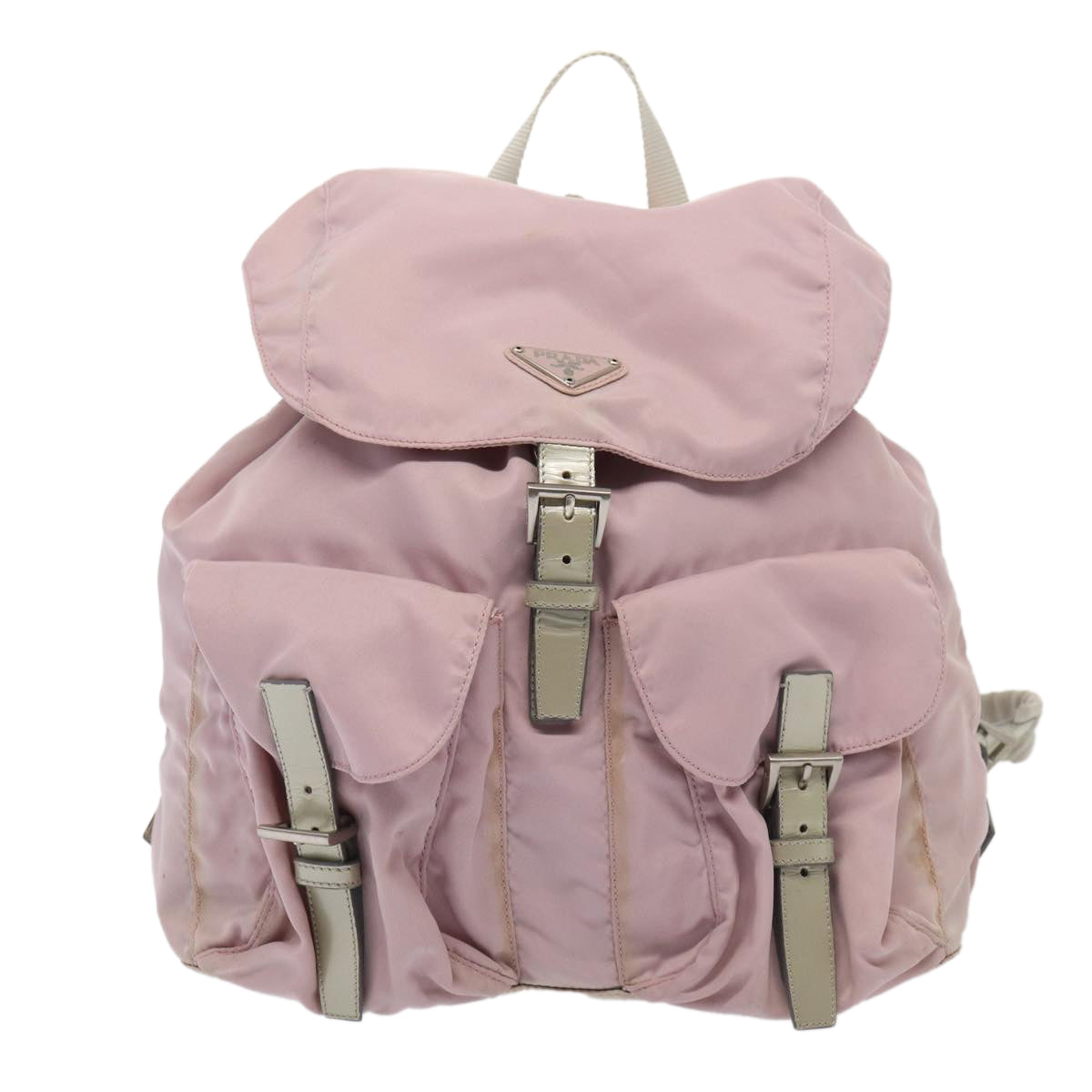 Prada Hand Bag Auth Nylon Pink Travel Bag Pink Auth 83953