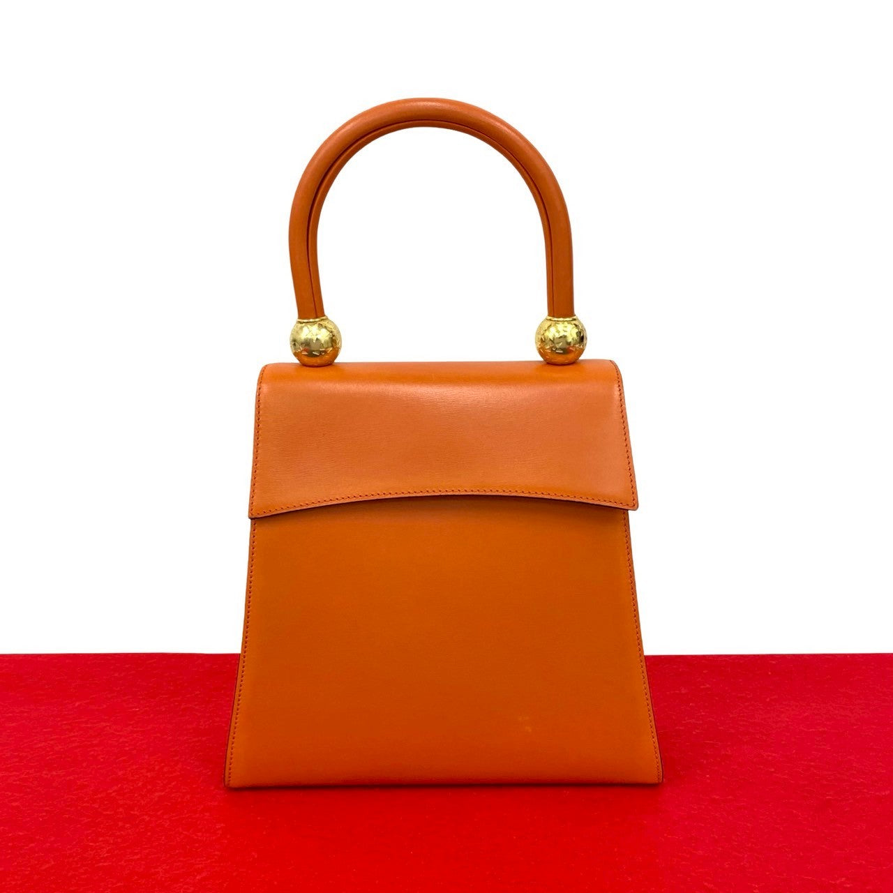 Calfskin Orange Travel Bag