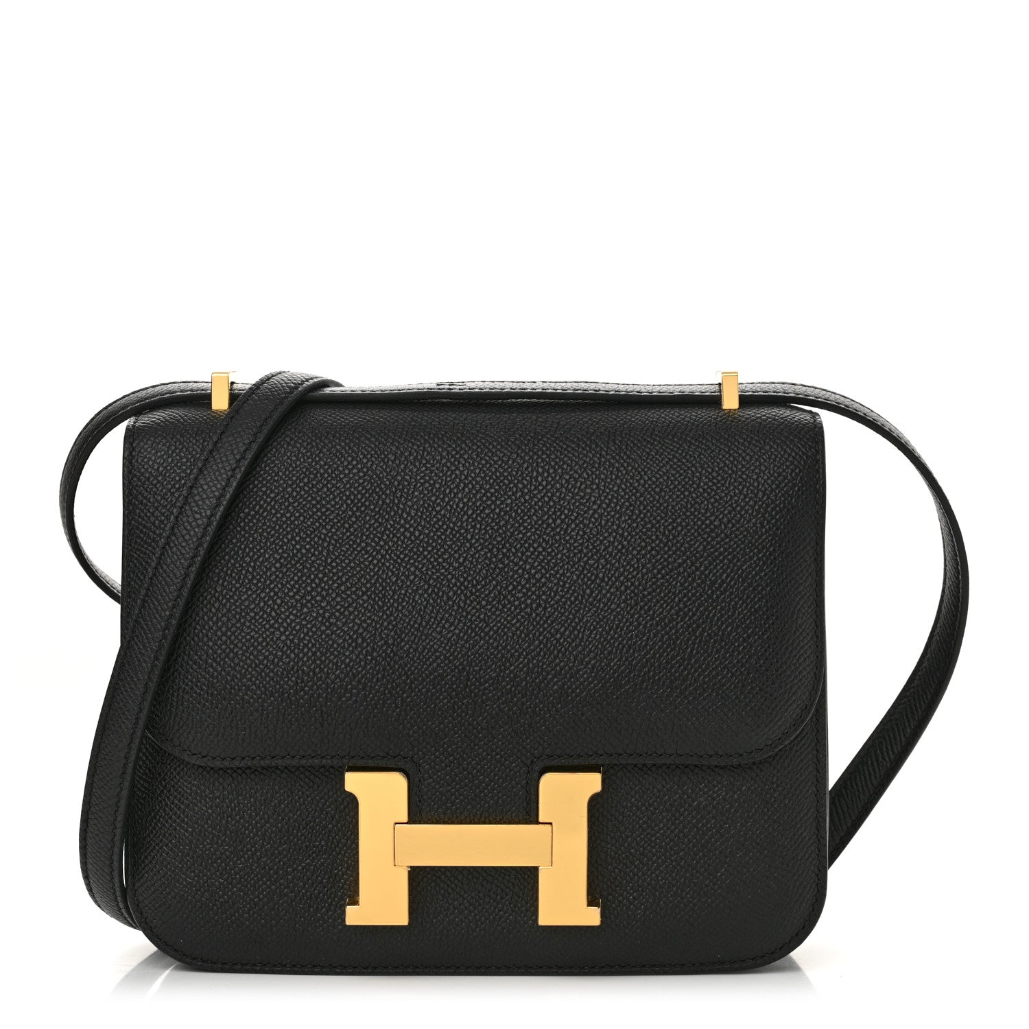 Hermes Epsom Constance Handbag Black Travel Bag