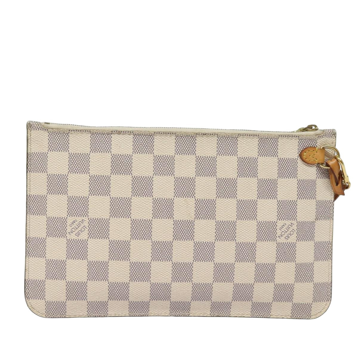 LOUIS VUITTON Damier Azur Neverfull MM Pouch Pouch LV Auth 84019