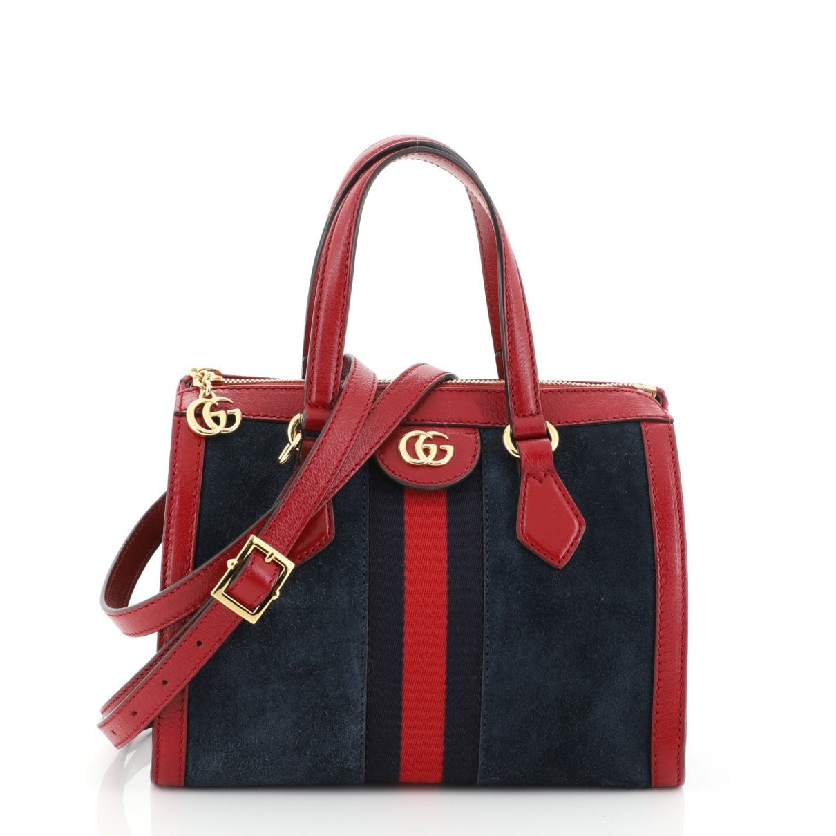 Gucci ophidia blue suede handbag