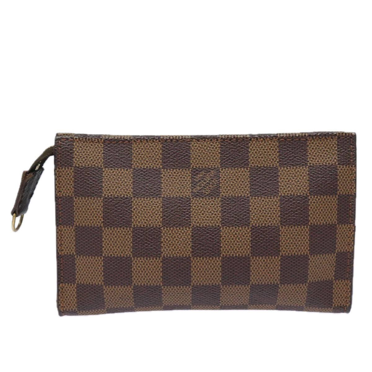 LOUIS VUITTON Damier Ebene Marais Pouch LV Auth 84130
