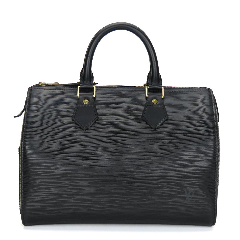 Louis Vuitton M43012 Epi Noir Speedy 25 Leather Handbag