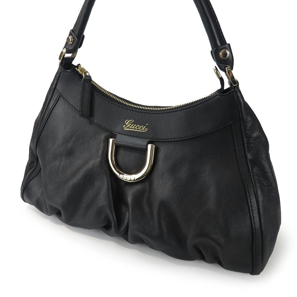 Gucci Handbag Shoulder Leather Black Shoulder Bag