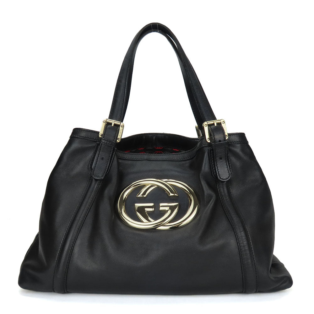 Gucci New Britt Double Tote Bag Leather