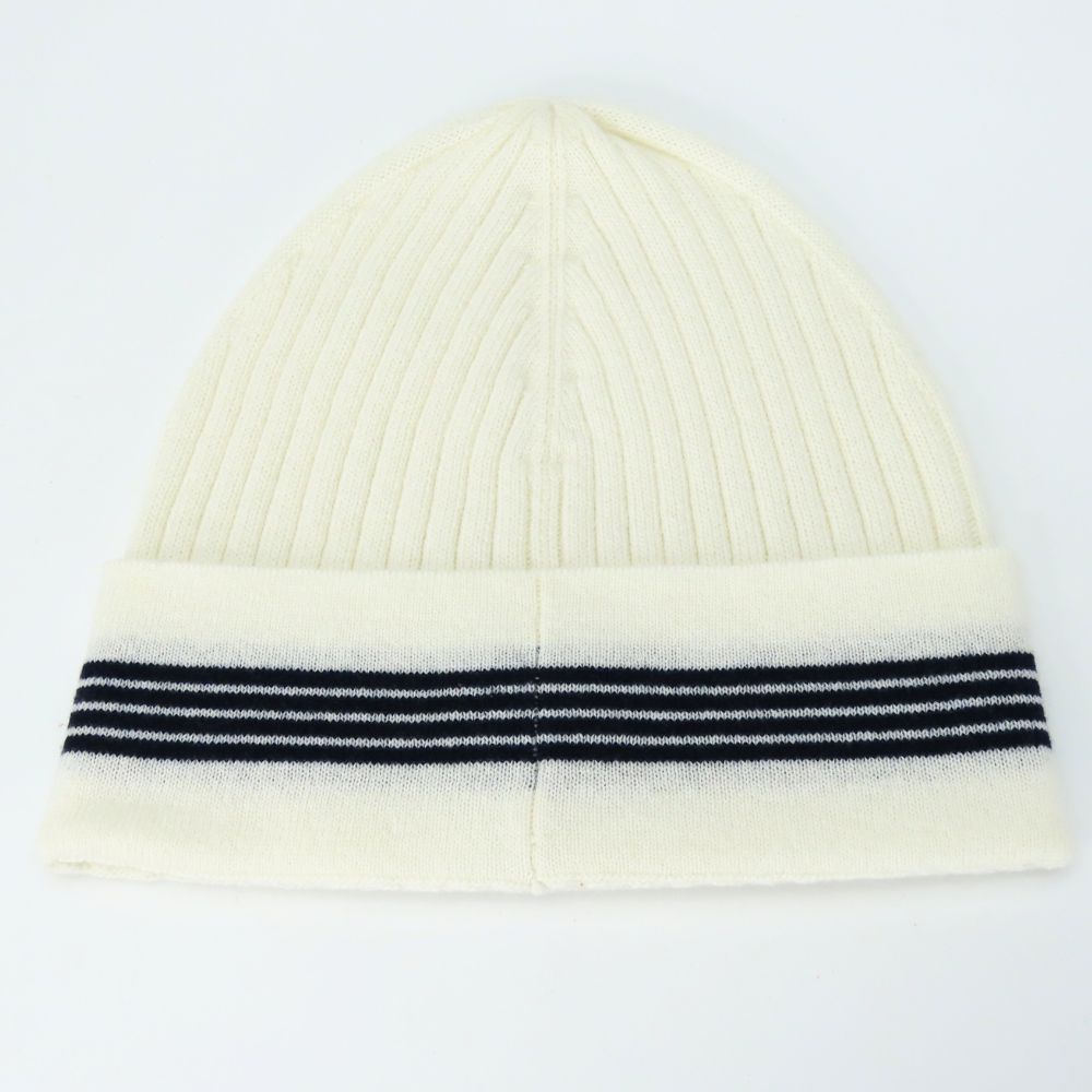 Chanel Knit cap cashmere White Hat