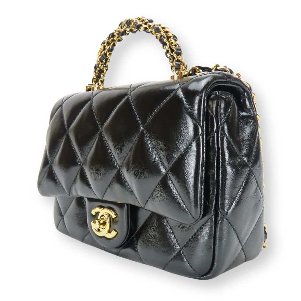 Chanel lambskin Matrasse Black Shoulder Bag 19