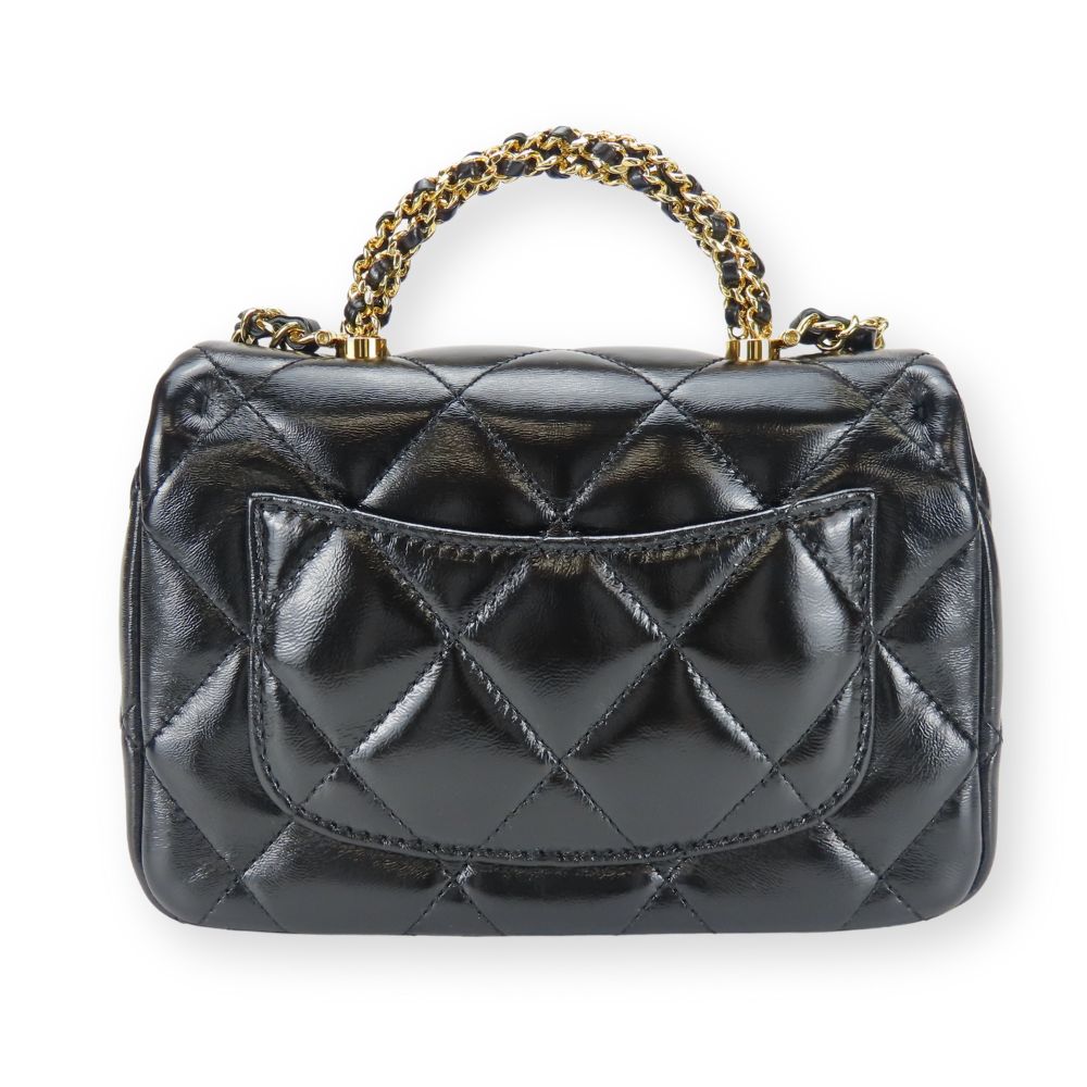 Chanel lambskin Matrasse Black Shoulder Bag 19