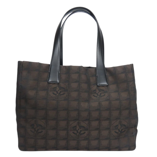 Chanel Jacquard nylon Marron New line MM Travel Bag