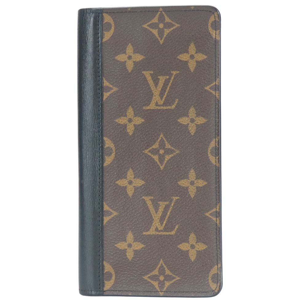 Louis Vuitton Long Purse M93800 macacer Portefeuille Monogram Brown Wallet Case