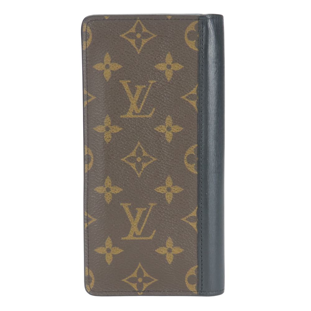 Louis Vuitton Long Purse M93800 macacer Portefeuille Monogram Brown Wallet Case