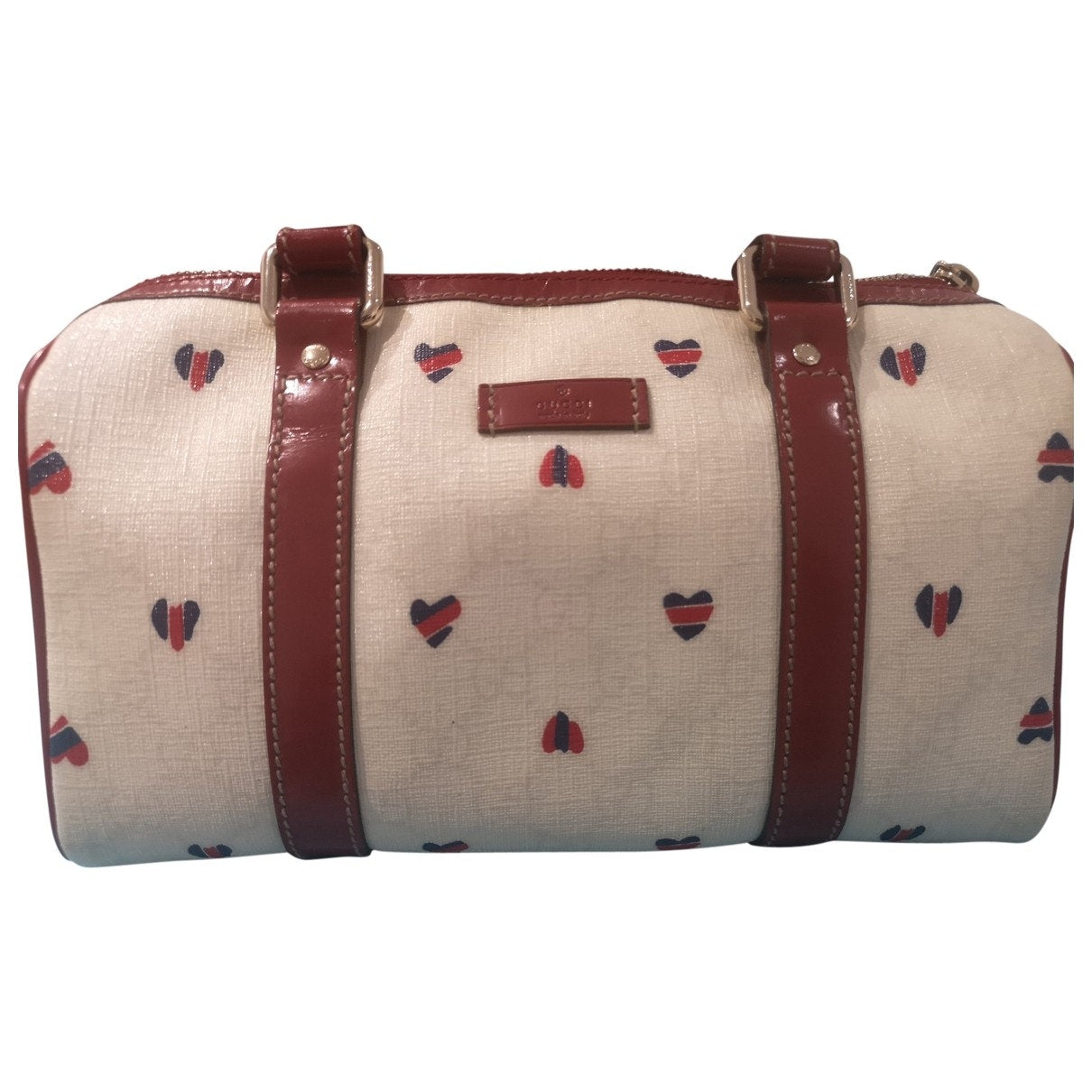 Gucci boston white cloth handbag