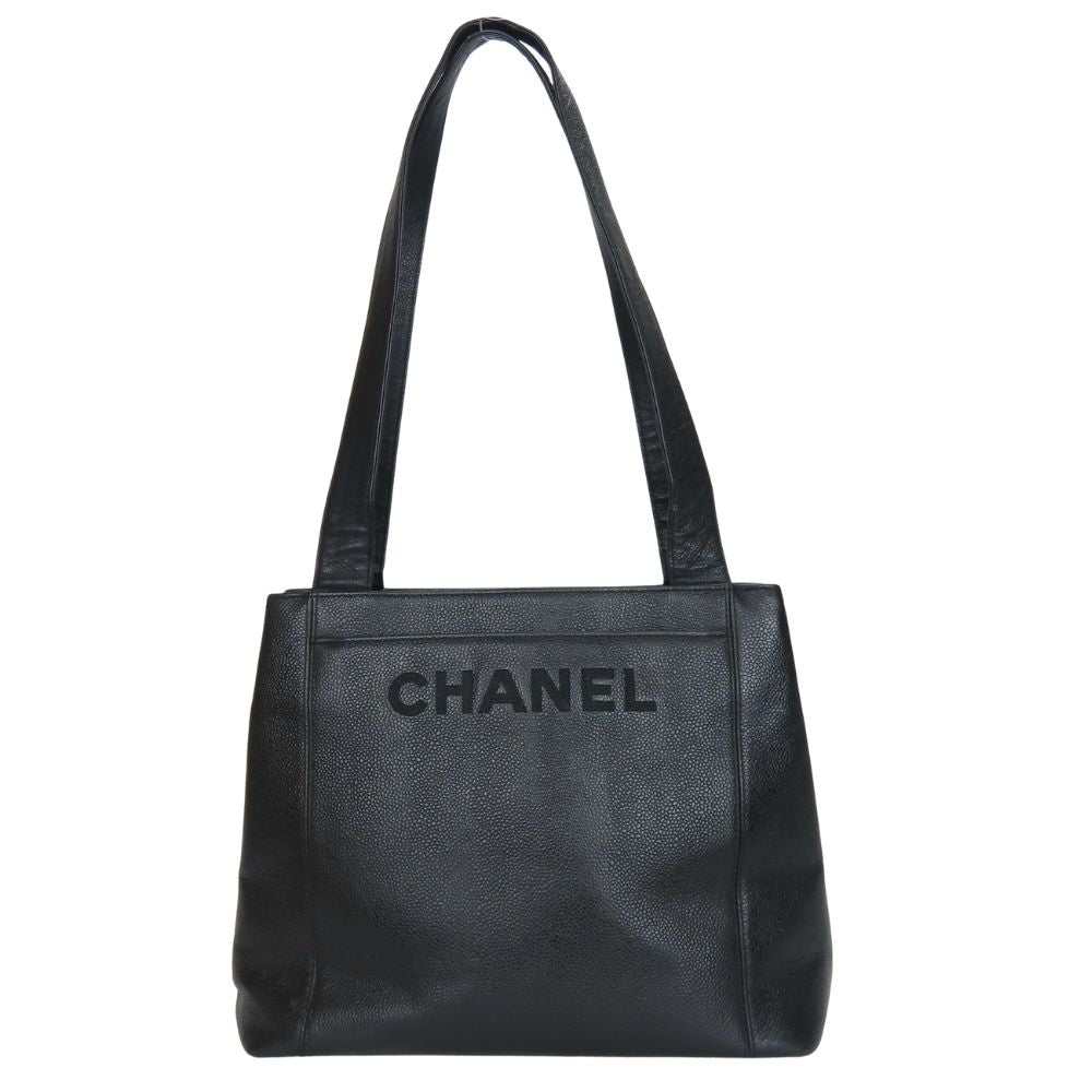 Chanel Caviar skin Black Tote Bag 5