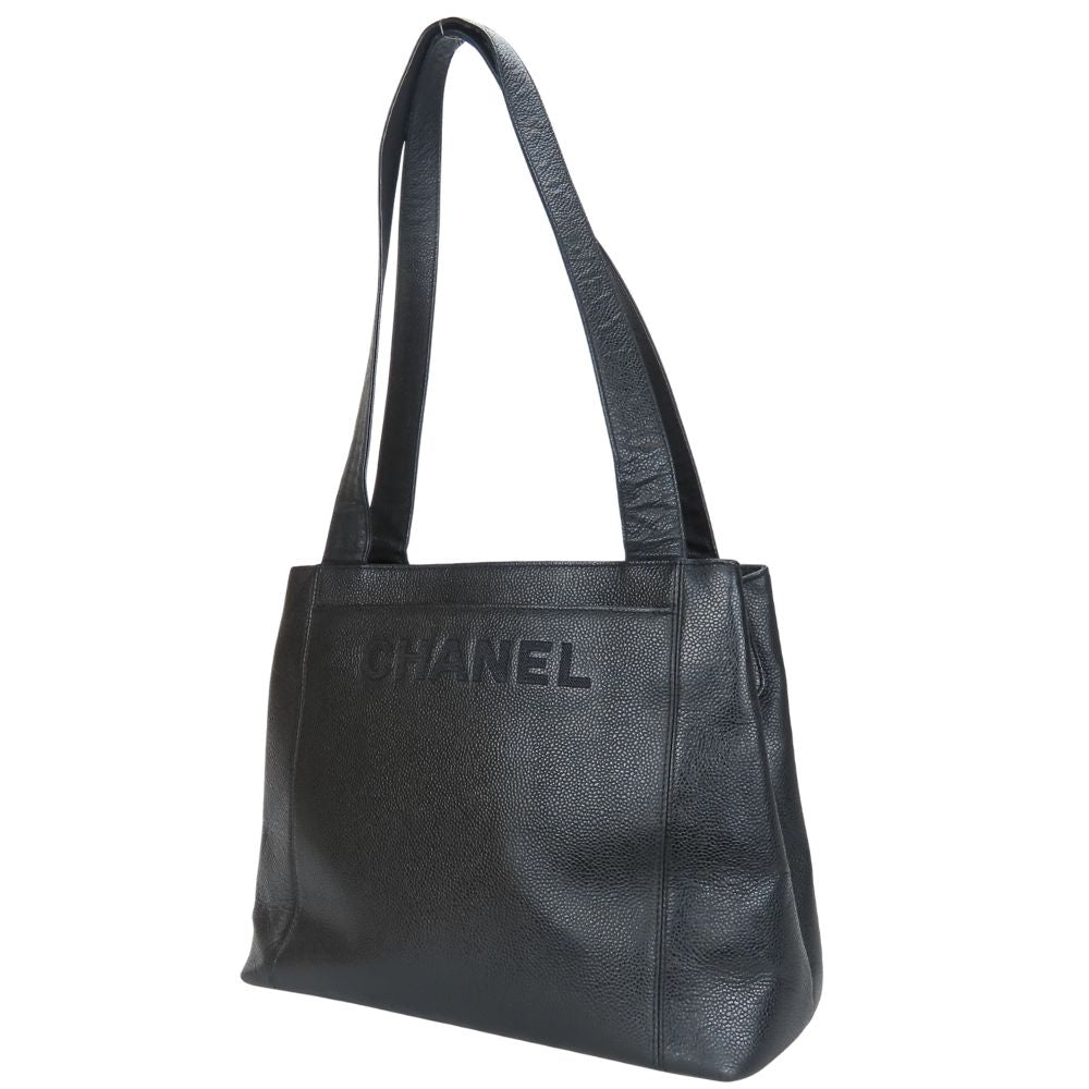 Chanel Caviar skin Black Tote Bag 5