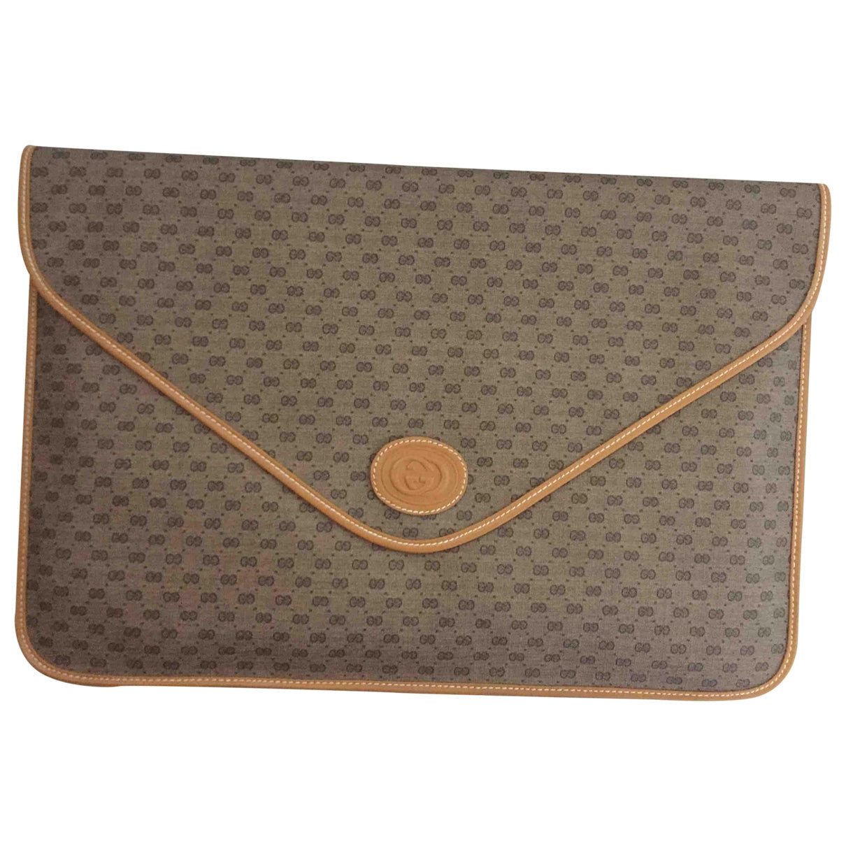 Gucci beige cloth clutch bag