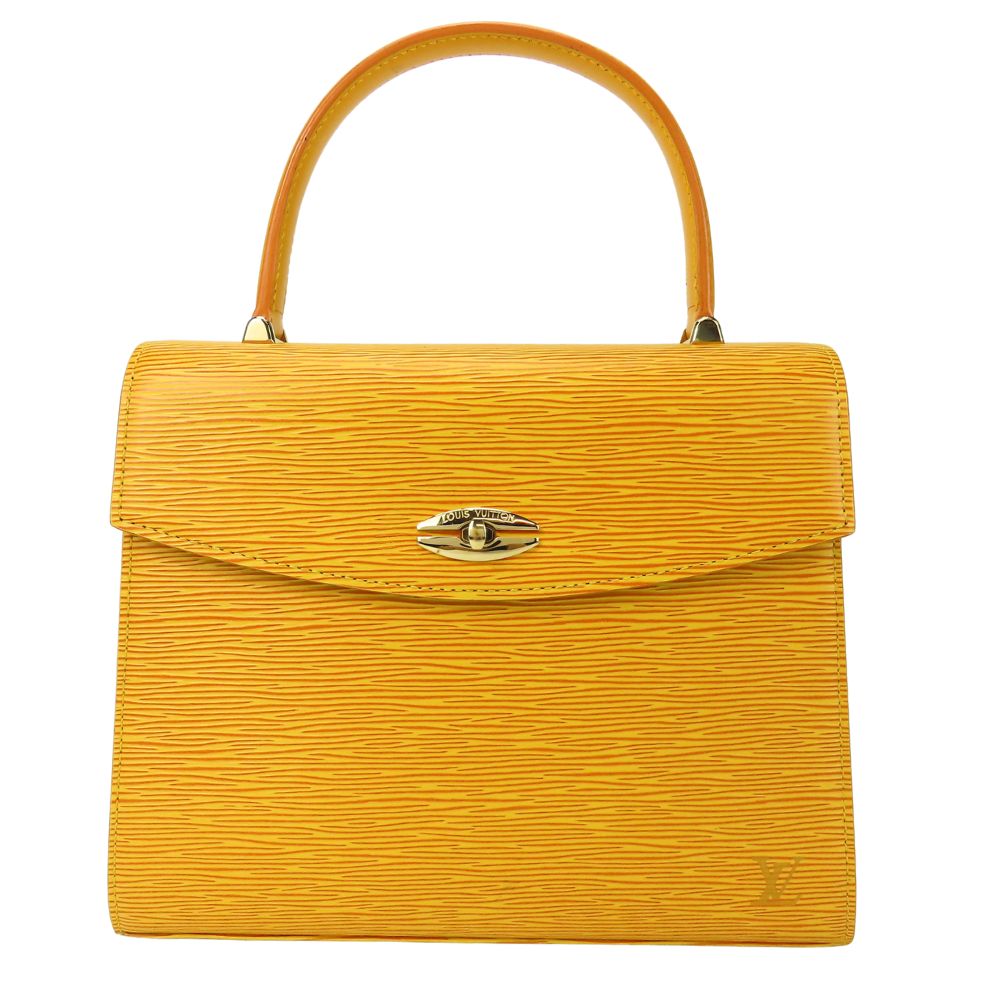 Louis Vuitton M52379 Epi yellow Malesherbes Leather Handbag