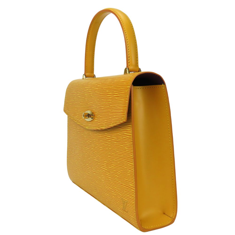 Louis Vuitton M52379 Epi yellow Malesherbes Leather Handbag
