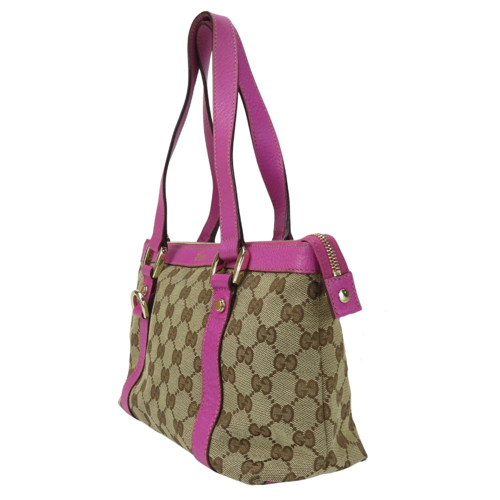 Gucci Gucci Gg Canvas Leather Handbag 1 Travel Bag