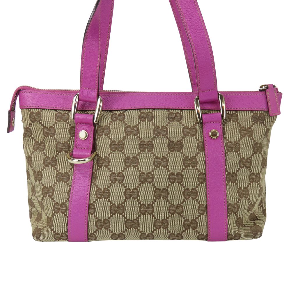 Gucci Gucci Gg Canvas Leather Handbag 1 Travel Bag