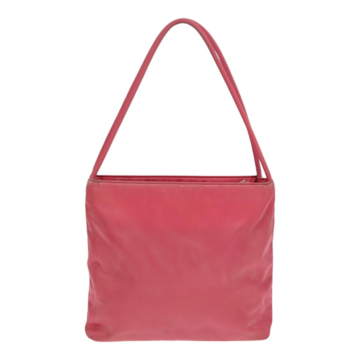 Prada Shoulder Bag Auth Nylon Pink Silver Silver Auth 84644