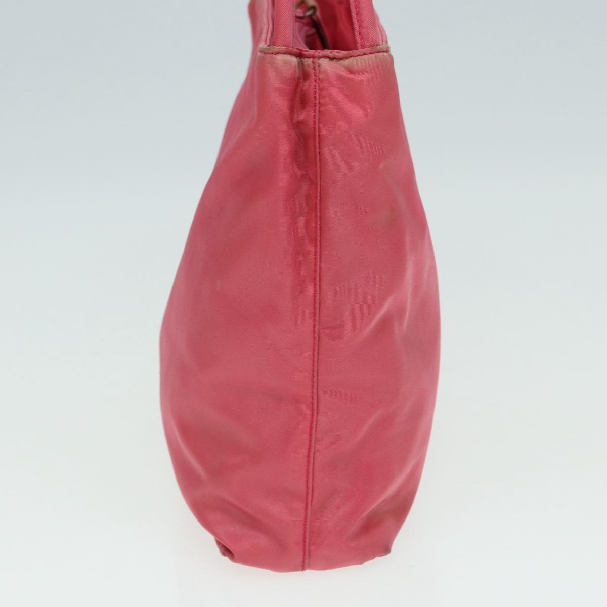 Prada Shoulder Bag Auth Nylon Pink Silver Silver Auth 84644