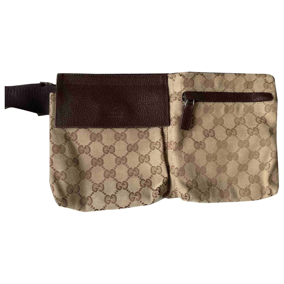 Gucci beige cloth clutch bag