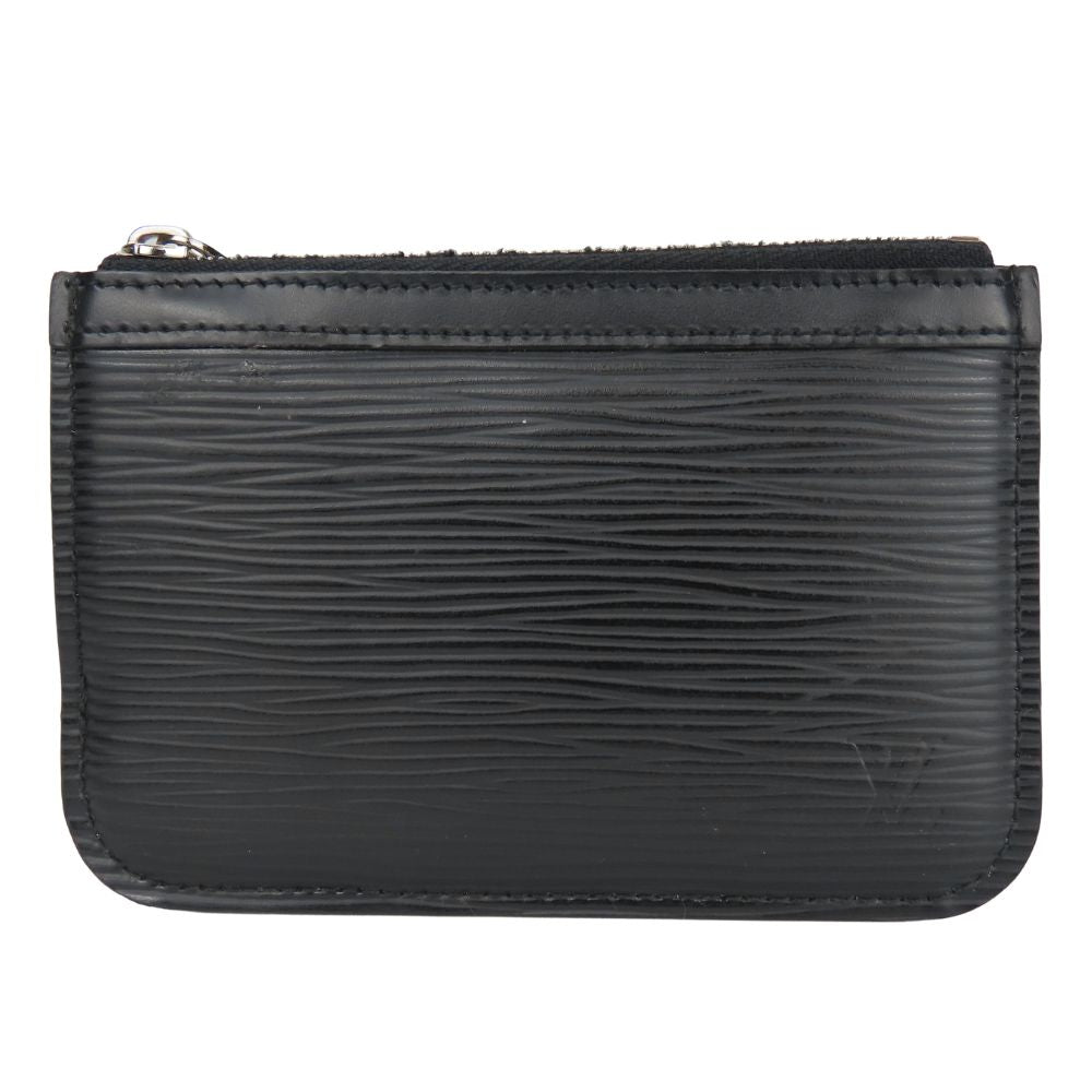 Louis Vuitton Coin M66602 Epi Noir Pochette Leather Clutch Bag