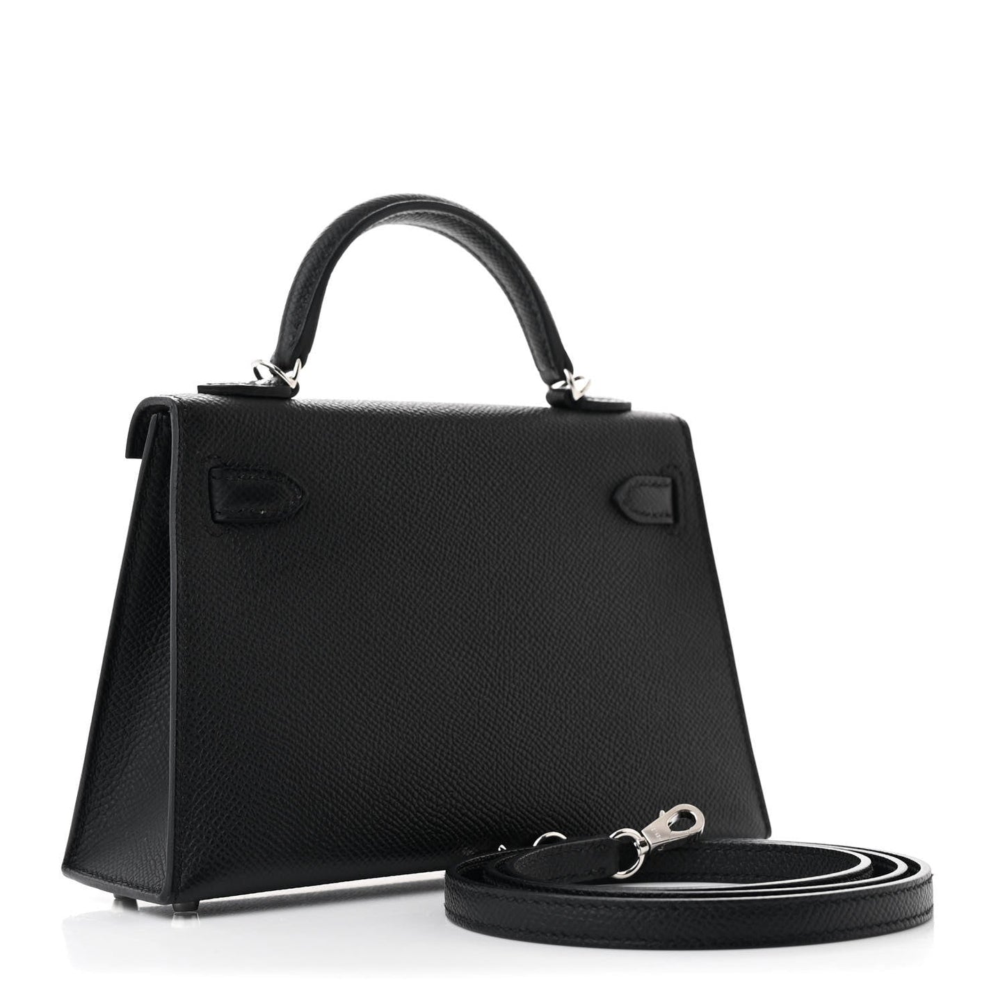 Hermes Epsom Kelly Sellier Handbag Black Mini Travel Bag