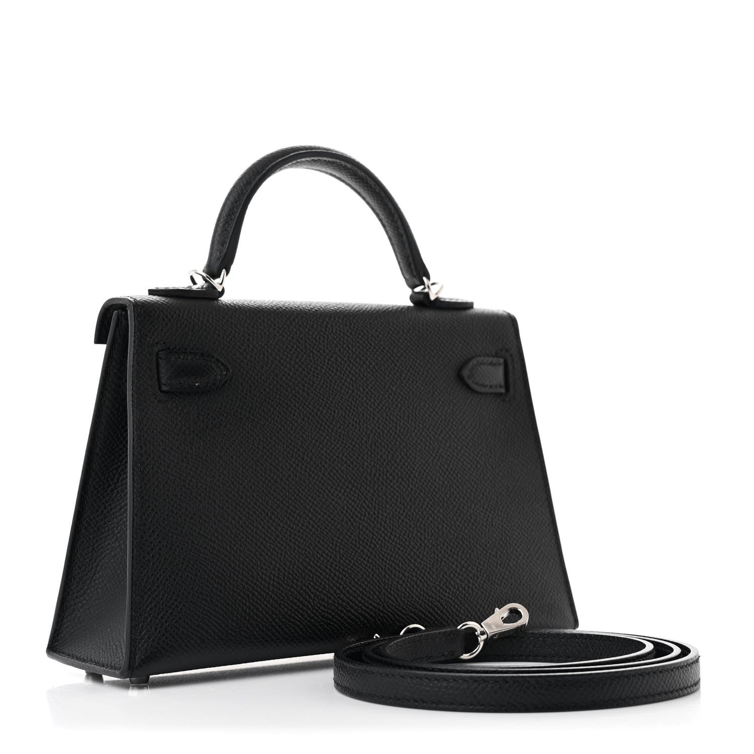 Hermes Epsom Kelly Sellier Handbag Black Mini Travel Bag