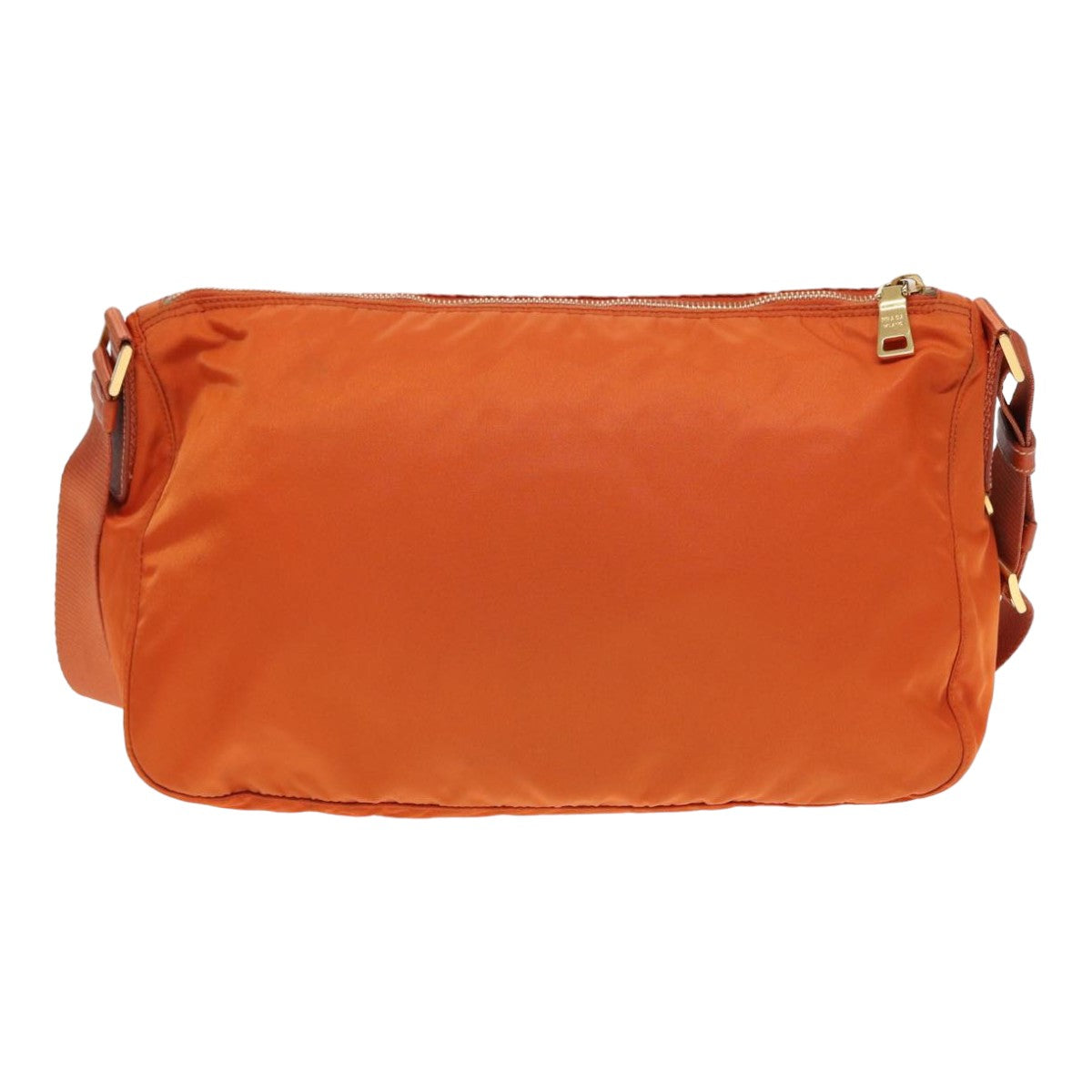 Prada Shoulder Bag Auth Nylon Orange Orange Auth 84771