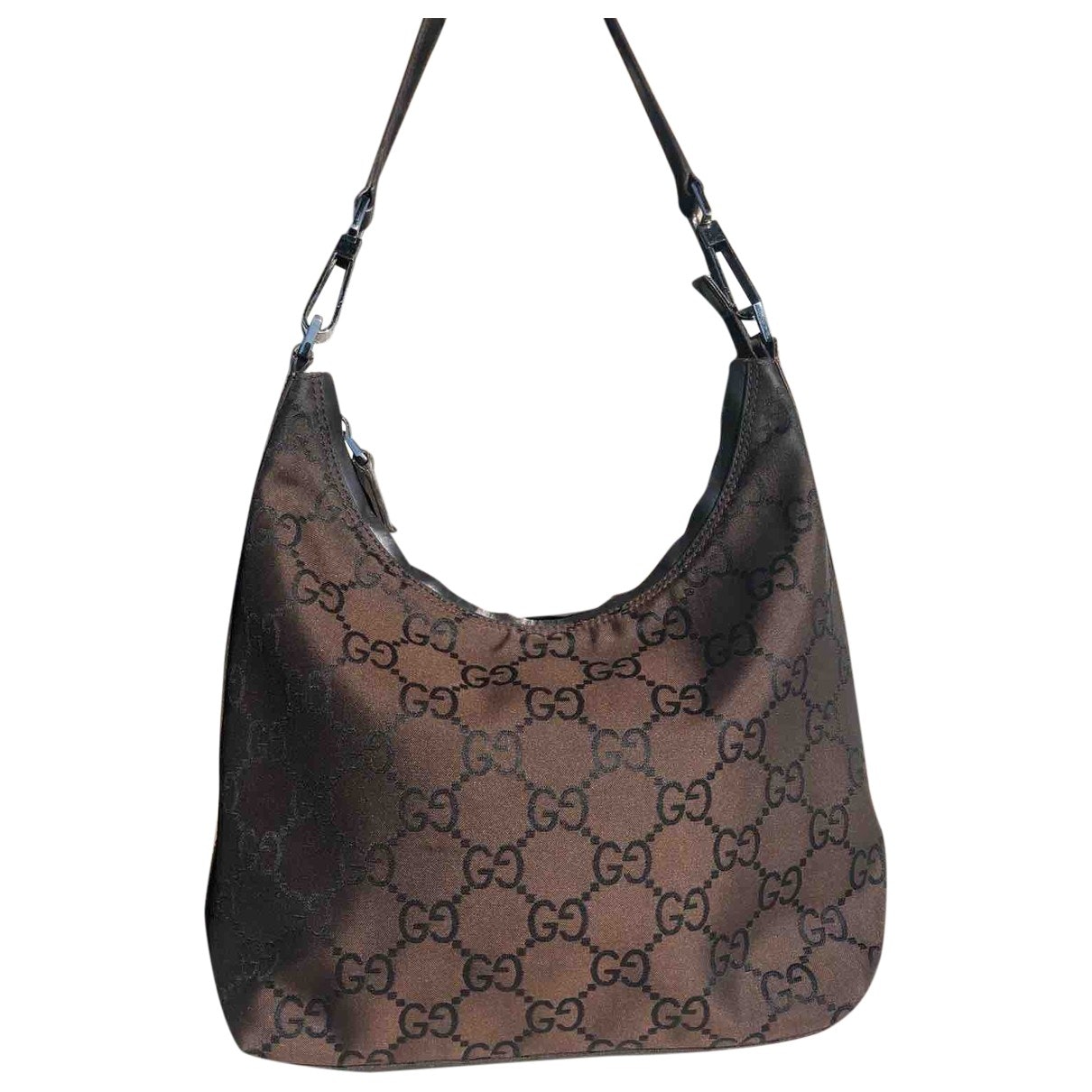 Gucci hobo brown cloth handbag