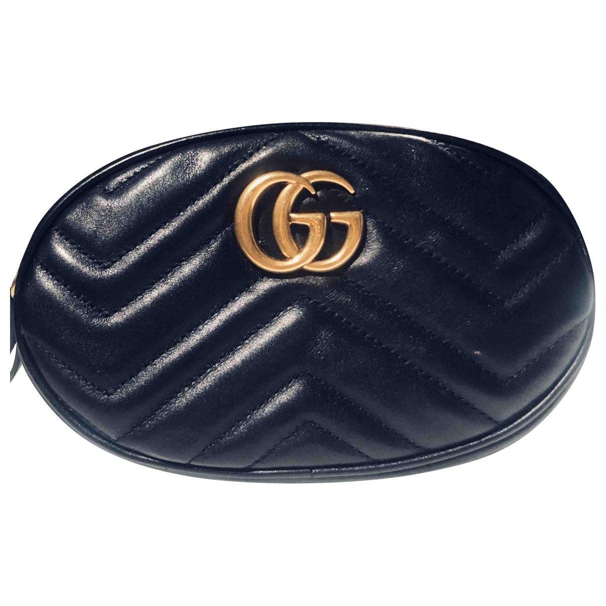 Gucci marmont black leather clutch bag