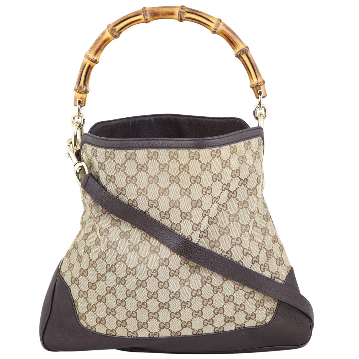 Gucci GG Canvas Diana Bamboo Shoulder Bag
