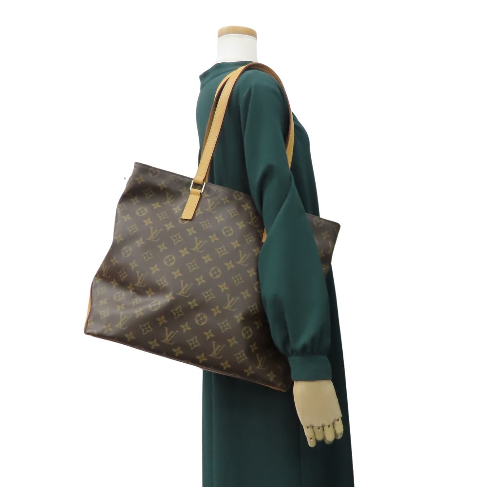Louis Vuitton M51151 Tanned Cabas Mezzo Monogram Leather Brown Tote Bag