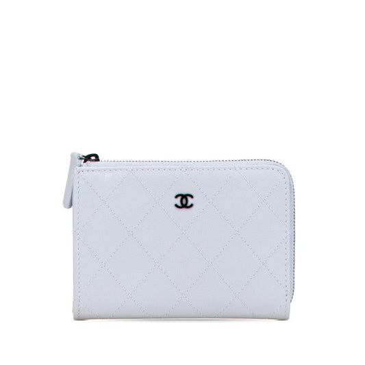 Chanel Matelasse Coco Mark Leather Card Case Bag