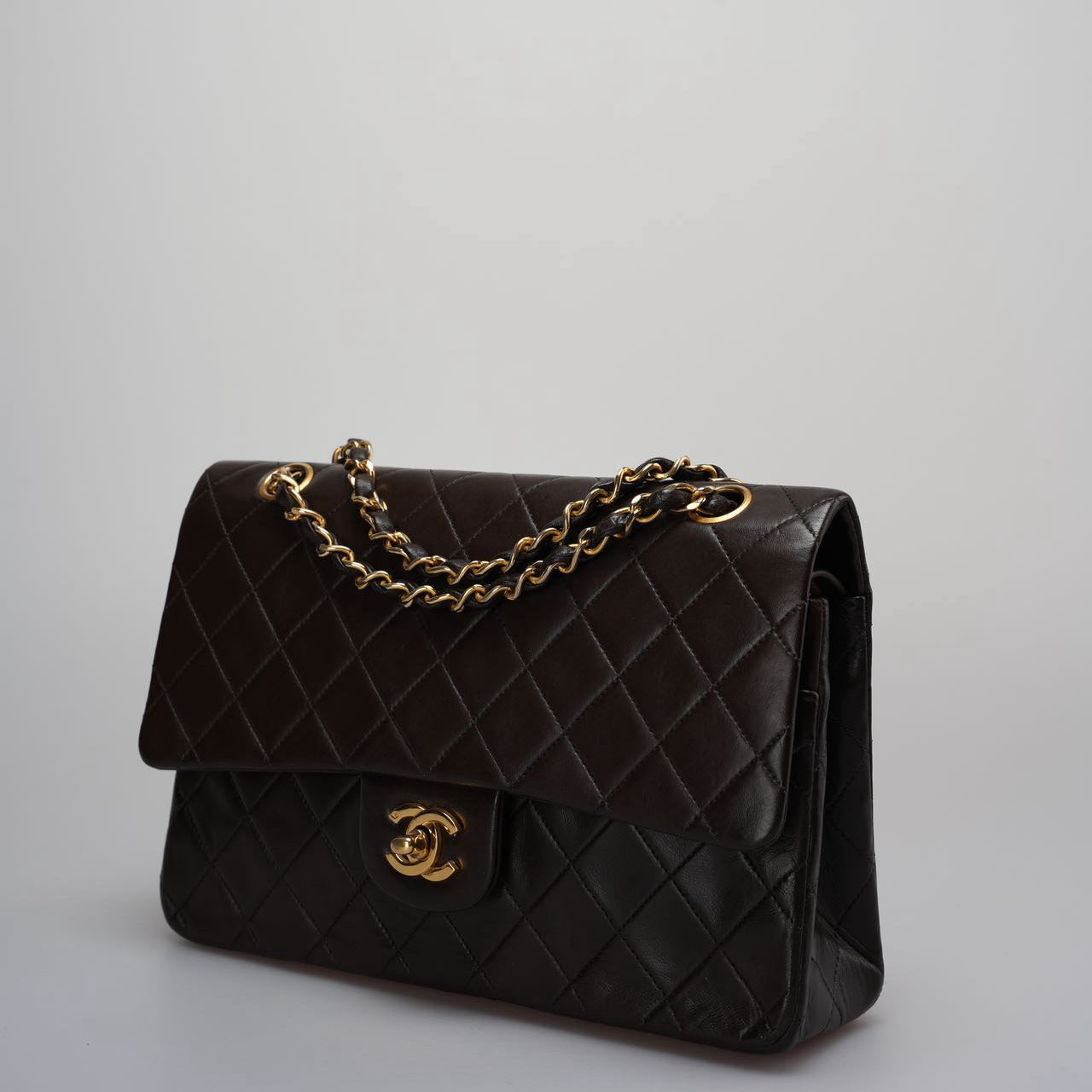Chanel   timeless Flap Bag in Chocolate Brown With Gold Hardware 24k Gold Hardware