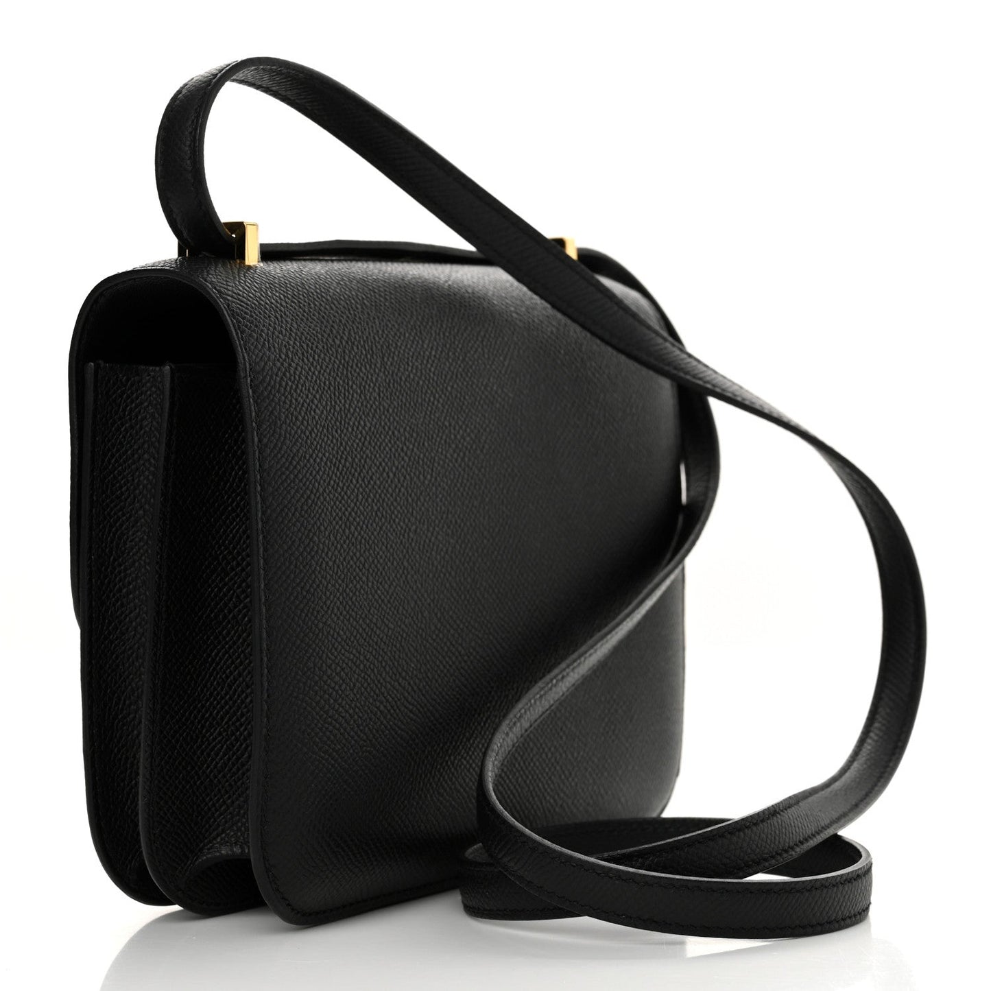 Hermes Epsom Constance Handbag Black Travel Bag