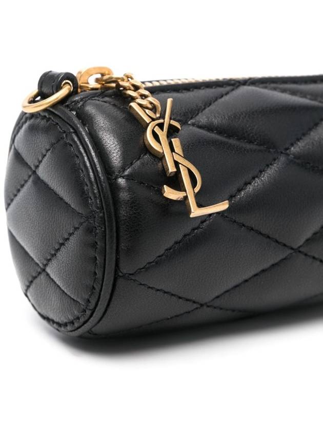 YSL Saint Laurent Luxury Trending Sade Tube Shoulder Bag Lambskin Black Micro