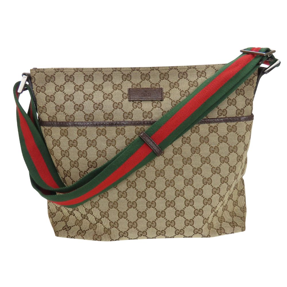 Gucci GG schlie line Canvas Beige Shoulder Bag