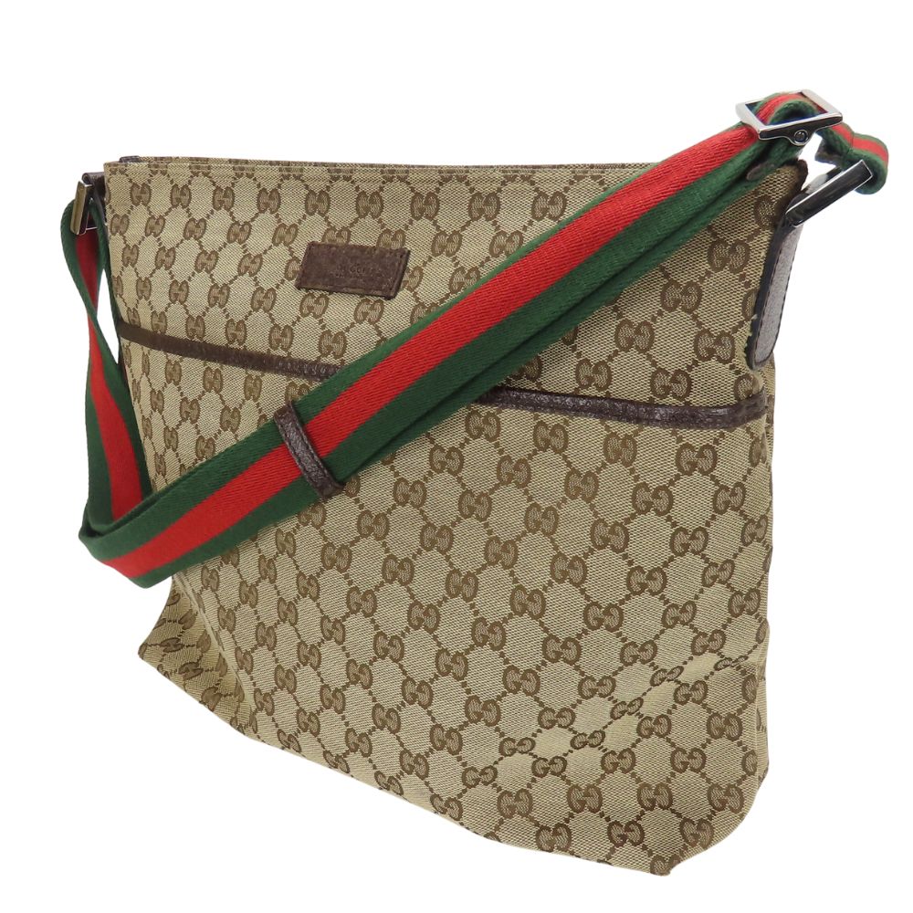 Gucci GG schlie line Canvas Beige Shoulder Bag