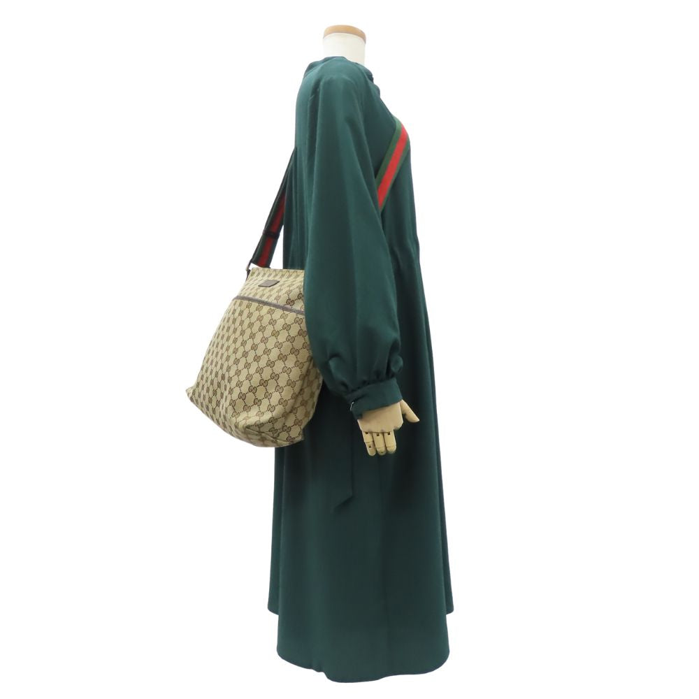 Gucci GG schlie line Canvas Beige Shoulder Bag