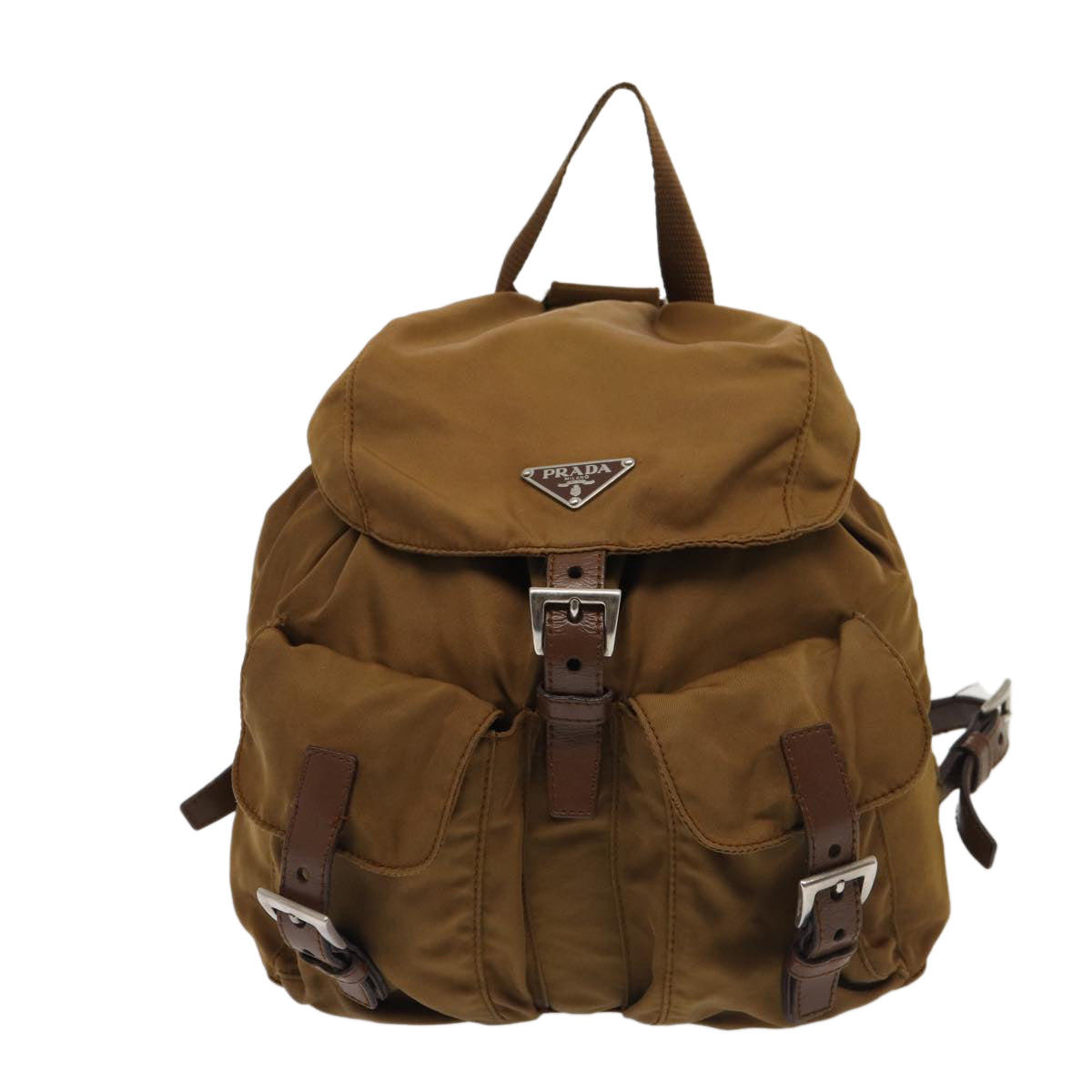Prada Backpack Auth Nylon Brown