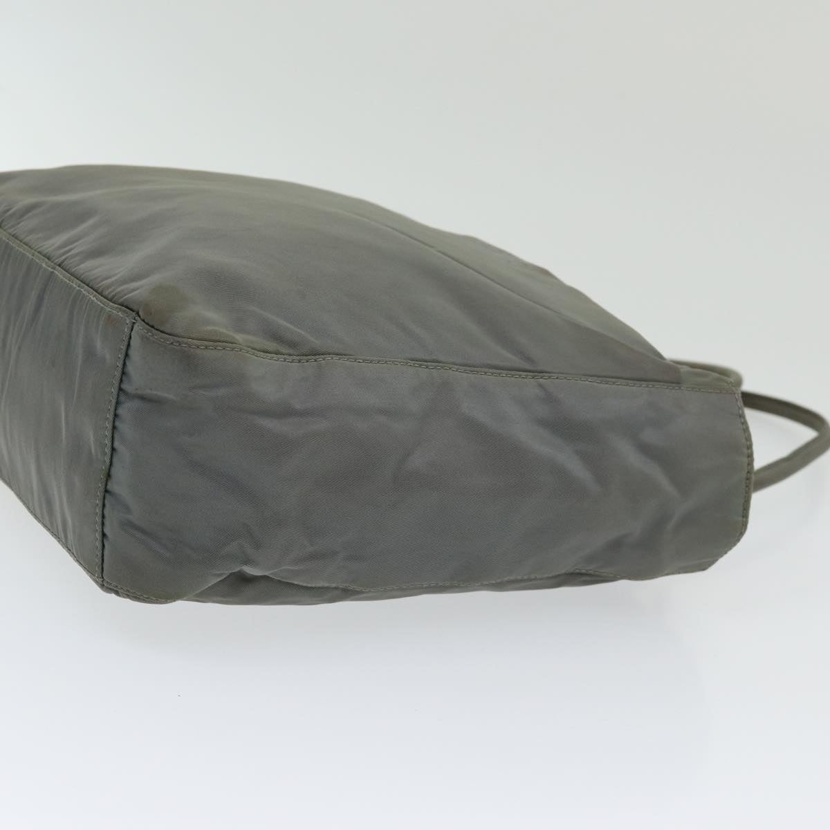 Prada Hand Bag Auth Nylon Gray Travel Bag