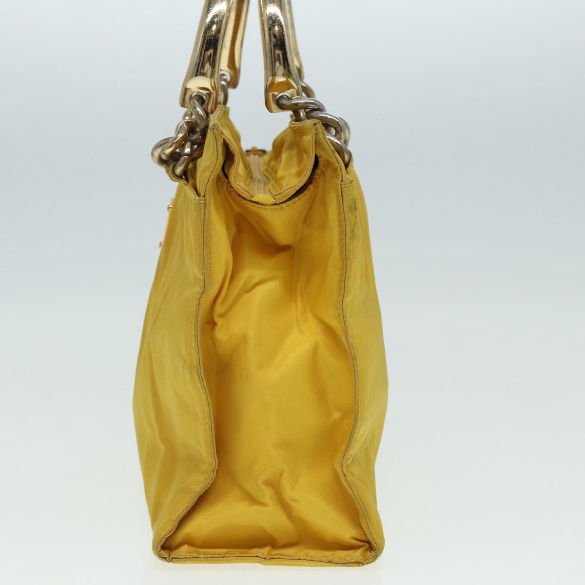 Prada Hand Bag Auth Nylon Yellow Travel Bag Yellow Auth 85132
